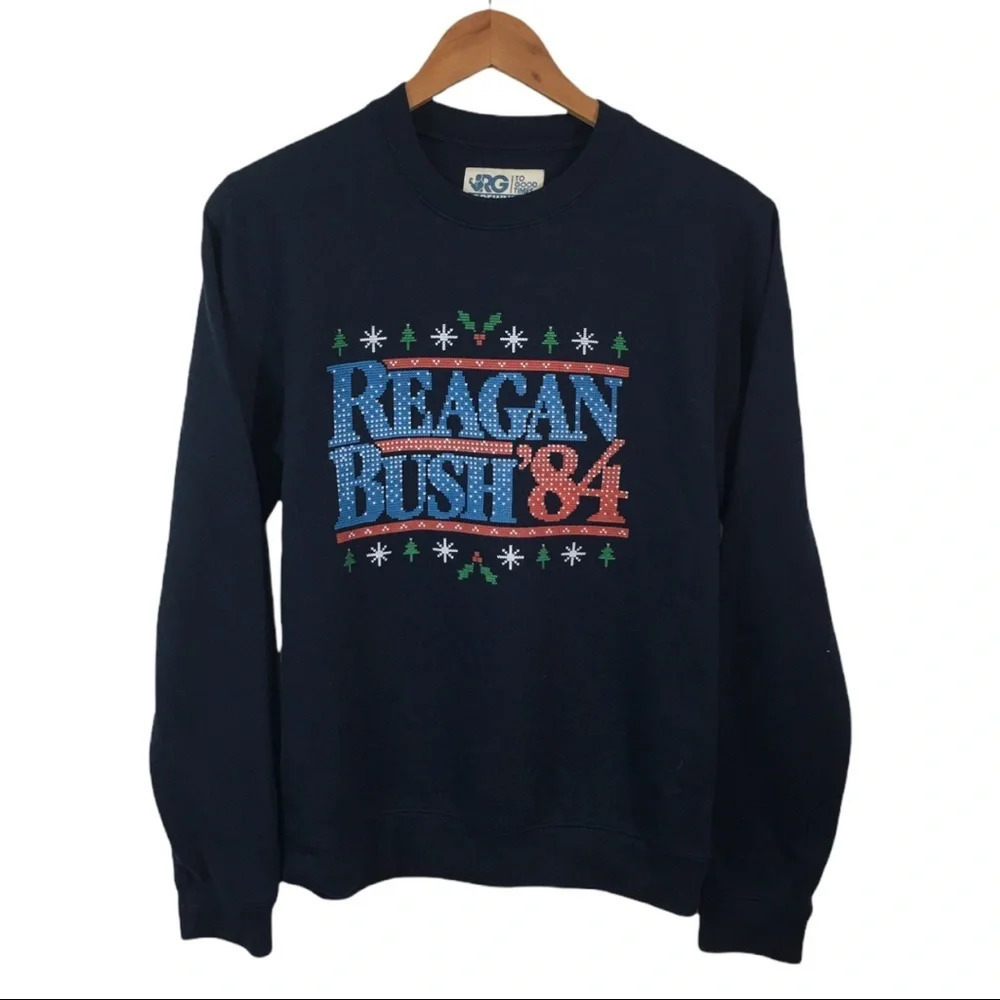 B7 Mens Rowdy Gentleman President Bush Reagan 84 Sweatshirt S